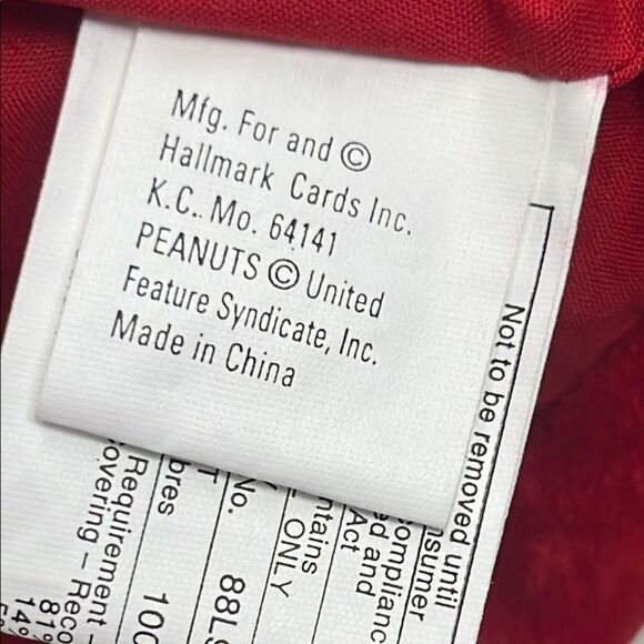 Hallmark Peanuts Collection Snoopy w/ detachable Woodstock Stocking NWT - Picture 9 of 11